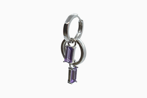 Ameya अमेय | Amethyst | Hoop | Silber | Rhodiniert