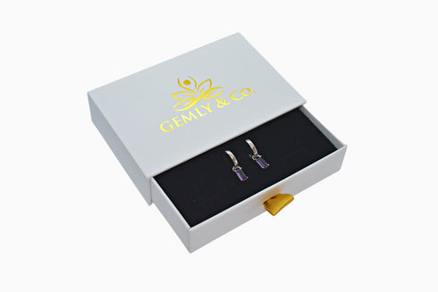 Ameya अमेय | Amethyst | Hoop | Silber | Rhodiniert