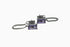 Ameya अमेय | Amethyst | Ear Studs with Chain | Silver | Rhodium Plated