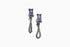 Ameya अमेय | Amethyst | Ear Studs with Chain | Silver | Rhodium Plated
