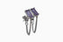 Ameya अमेय | Amethyst | Ear Studs with Chain | Silver | Rhodium Plated