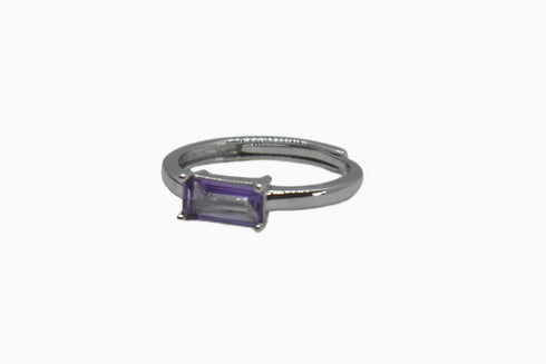 Ameya अमेय | Amethyst | Ring | Silber | Rhodiniert