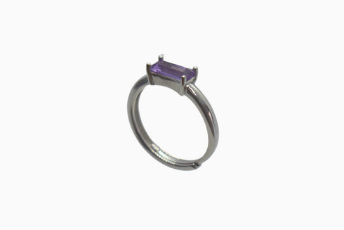 Ameya अमेय | Amethyst | Ring | Silber | Rhodiniert