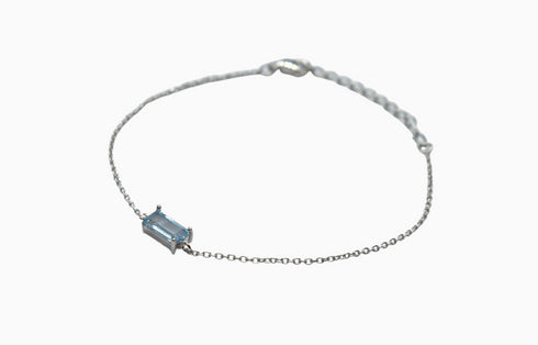 Ameya अमेय | Blue Topaz | Bracelet | Silver | Rhodium Plated