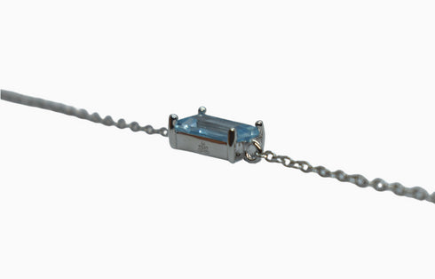 Ameya अमेय | Blue Topaz | Bracelet | Silver | Rhodium Plated