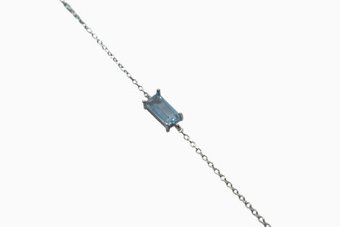 Ameya अमेय | Blue Topaz | Bracelet | Silver | Rhodium Plated