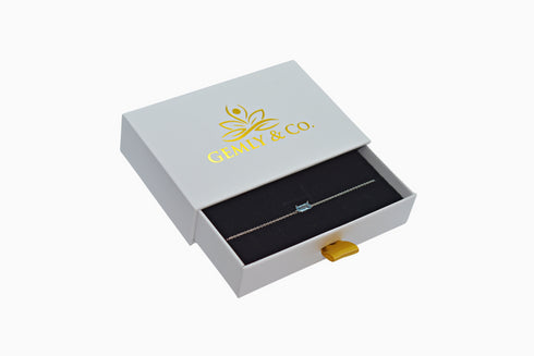 Ameya अमेय | Blue Topaz | Bracelet | Silver | Rhodium Plated