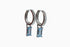 Ameya अमेय | Blue Topaz | Hoop | Silver | Rhodium Plated