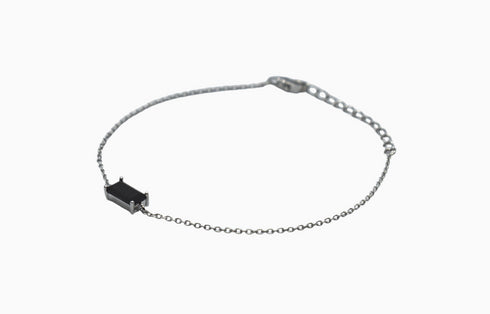Ameya अमेय | Onyx | Bracelet | Silver | Rhodium Plated