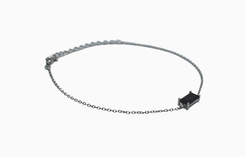 Ameya अमेय | Onyx | Bracelet | Silver | Rhodium Plated