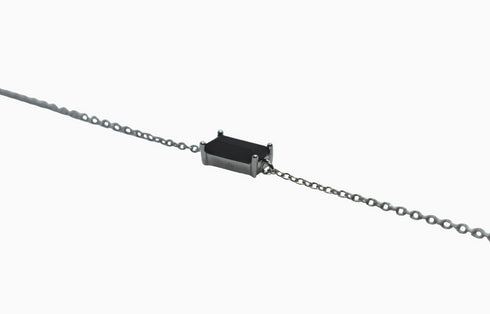 Ameya अमेय | Onyx | Bracelet | Silver | Rhodium Plated