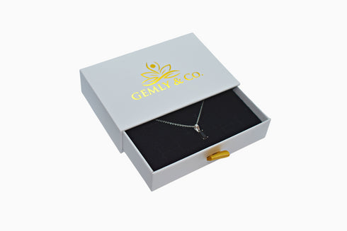 Ameya अमेय | Onyx | Halskette | Silber | Rhodiniert