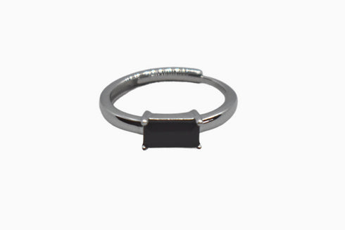 Ameya अमेय | Onyx | Ring | Silber | Rhodiniert