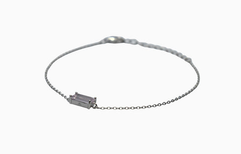 Ameya अमेय | Rosenquarz | Armband | Silber | Rhodiniert