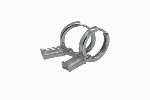 Ameya अमेय | Rosenquarz | Hoop | Silber | Rhodiniert