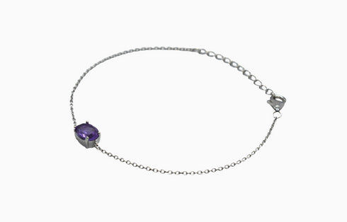 Divya दिव्या | Amethyst | Armband | Silber | Rhodiniert