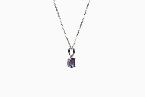 Divya दिव्या | Amethyst | Halskette | Silber | Rhodiniert