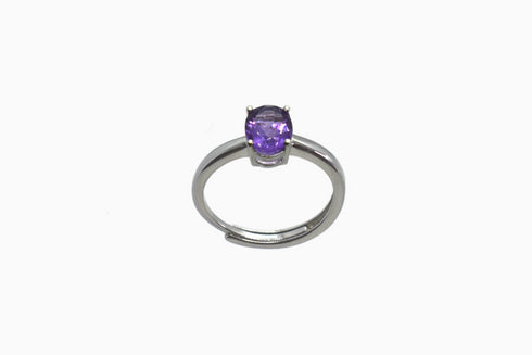 Divya दिव्या | Amethyst | Ring | Silber | Rhodiniert