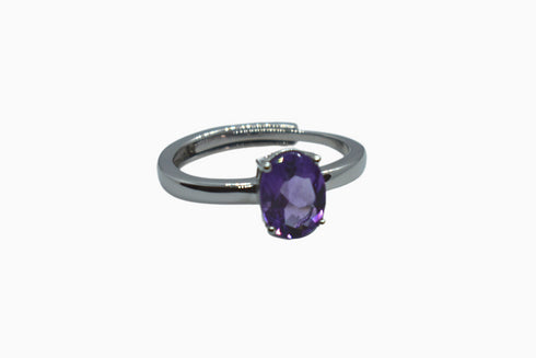 Divya दिव्या | Amethyst | Ring | Silber | Rhodiniert