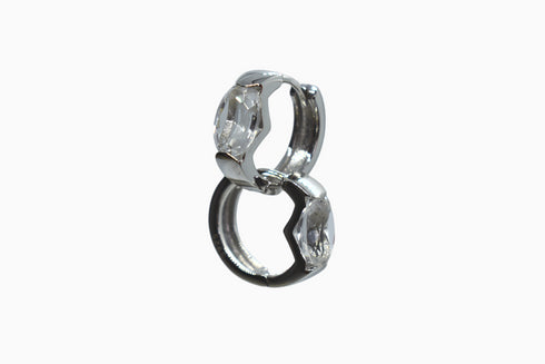 Divya दिव्या | Bergkristall | Hoop | Silber | Rhodiniert