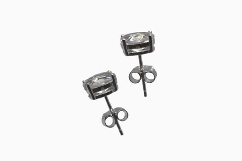 Divya दिव्या | Bergkristall | Ohrstecker | Silber | Rhodiniert