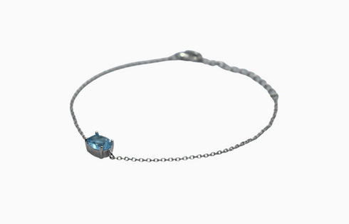 Divya दिव्या | Blauer Topas | Armband | Silber | Rhodiniert