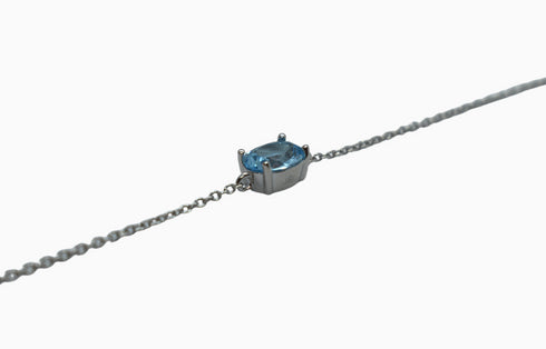 Divya दिव्या | Blauer Topas | Armband | Silber | Rhodiniert