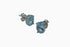 Divya दिव्या | Blue Topaz | Stud Earrings | Silver | Rhodium Plated