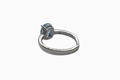 Divya दिव्या | Blue Topaz | Ring | Silver | Rhodium Plated