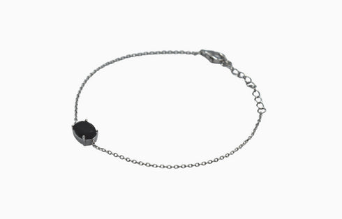 Divya दिव्या | Onyx | Armband | Silber | Rhodiniert