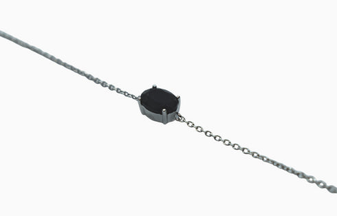 Divya दिव्या | Onyx | Armband | Silber | Rhodiniert