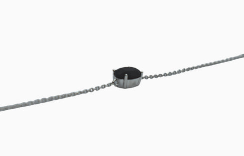 Divya दिव्या | Onyx | Armband | Silber | Rhodiniert