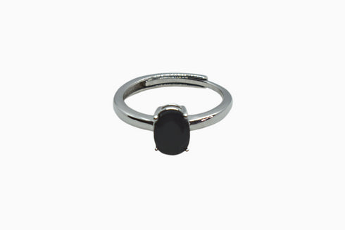 Divya दिव्या | Onyx | Ring | Silber | Rhodiniert