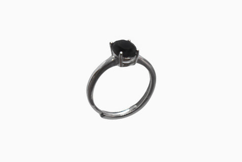 Divya दिव्या | Onyx | Ring | Silber | Rhodiniert
