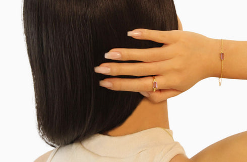 Ameya अमेय | Amethyst | Ring | 18K Vermeil Vergoldung