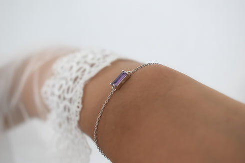 Ameya अमेय | Amethyst | Armband | Silber | Rhodiniert