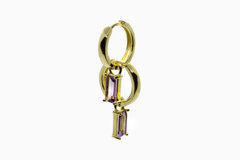 Ameya अमेय | Amethyst | Hoop | 18K Vermeil Vergoldung
