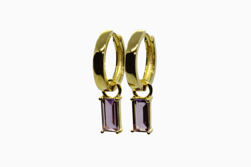 Ameya अमेय | Amethyst | Hoop | 18K Vermeil Vergoldung