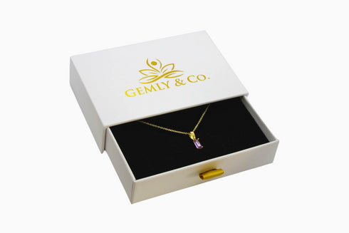 Ameya अमेय | Amethyst | Halskette | 18K Vermeil Vergoldung