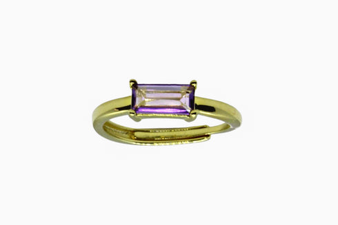 Ameya अमेय | Amethyst | Ring | 18K Vermeil Vergoldung