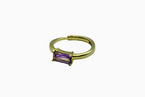 Ameya अमेय | Amethyst | Ring | 18K Vermeil Vergoldung