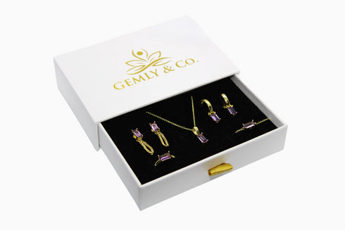 Ameya अमेय | Amethyst | Halskette | 18K Vermeil Vergoldung