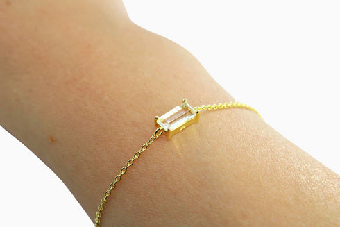Ameya अमेय | Bergkristall | Armband | 18K Vermeil Vergoldung