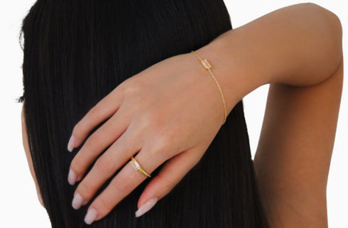 Ameya अमेय | Bergkristall | Armband | 18K Vermeil Vergoldung