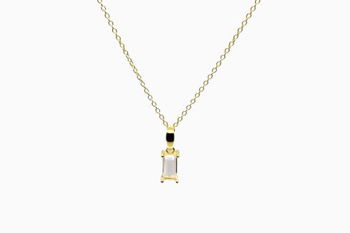 Ameya अमेय | Bergkristall | Halskette | 18K Vermeil Vergoldung