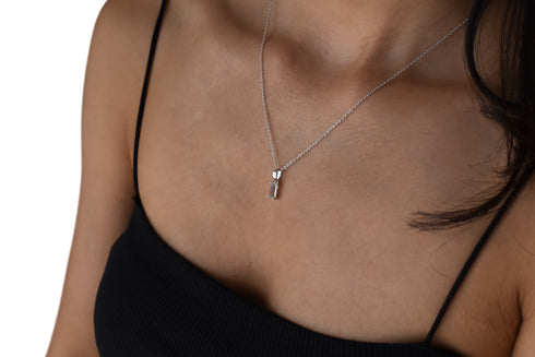 Ameya अमेय | Bergkristall | Halskette | Silber | Rhodiniert