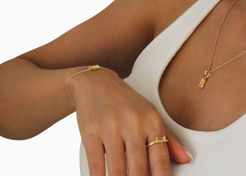 Ameya अमेय | Bergkristall | Armband | 18K Vermeil Vergoldung