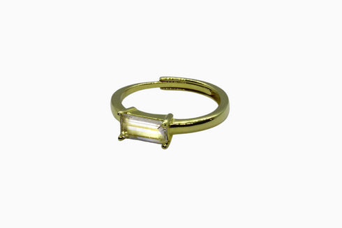 Ameya अमेय | Bergkristall | Ring | 18K Vermeil Vergoldung