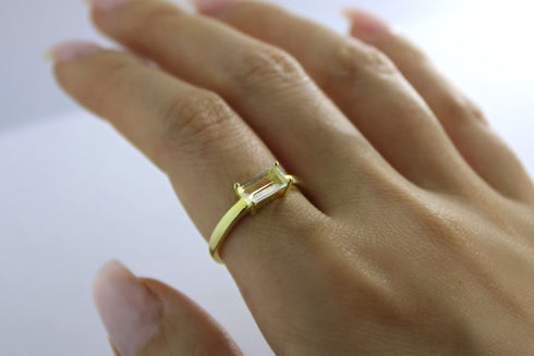Ameya अमेय | Bergkristall | Ring | 18K Vermeil Vergoldung
