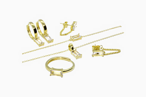 Ameya अमेय | Bergkristall | Armband | 18K Vermeil Vergoldung